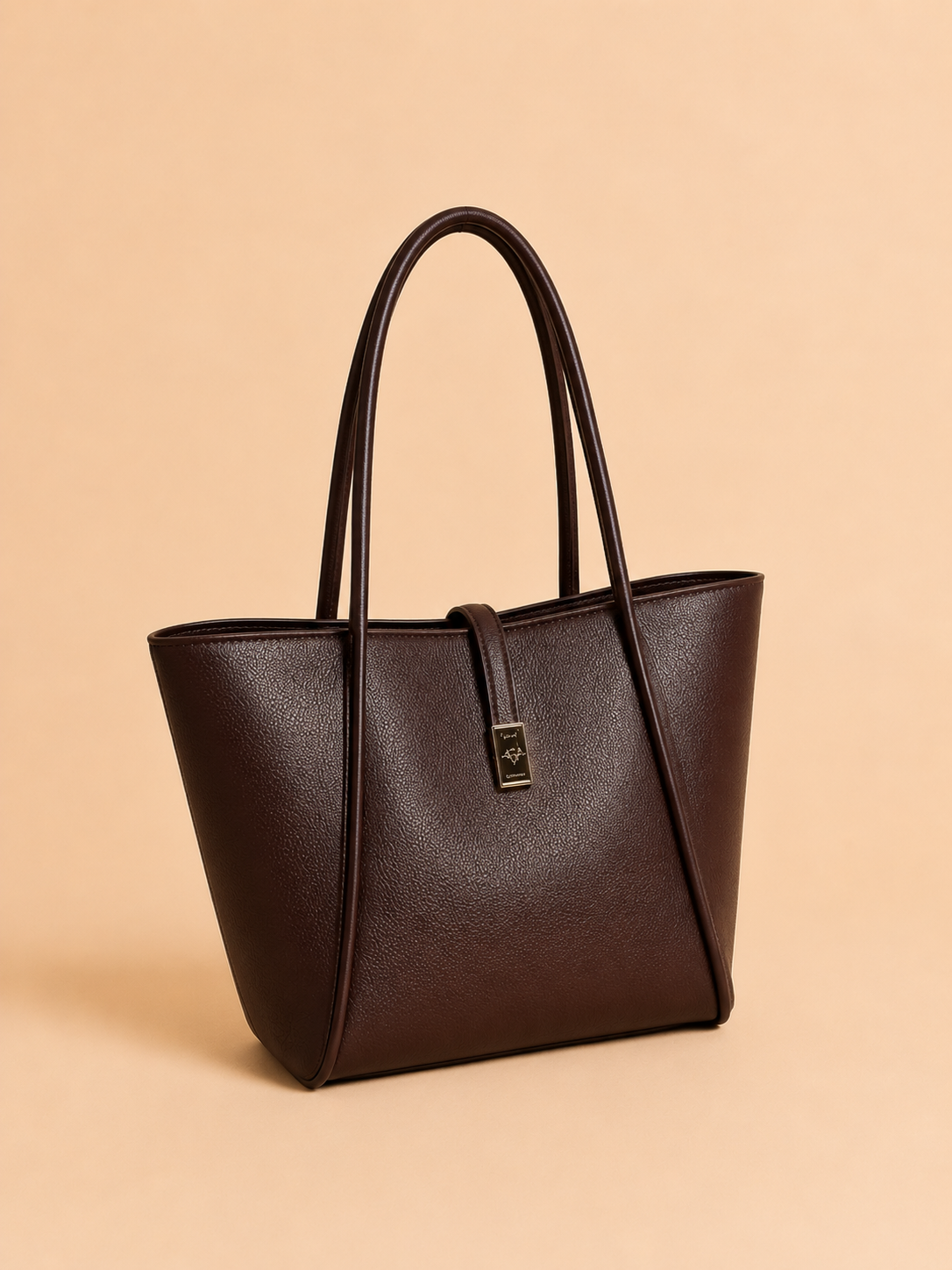 Luna Zip Tote – Chocolate brown