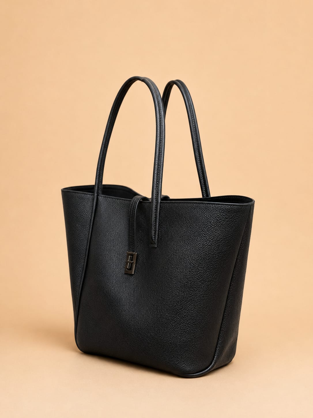 Luna Zip Tote – Black