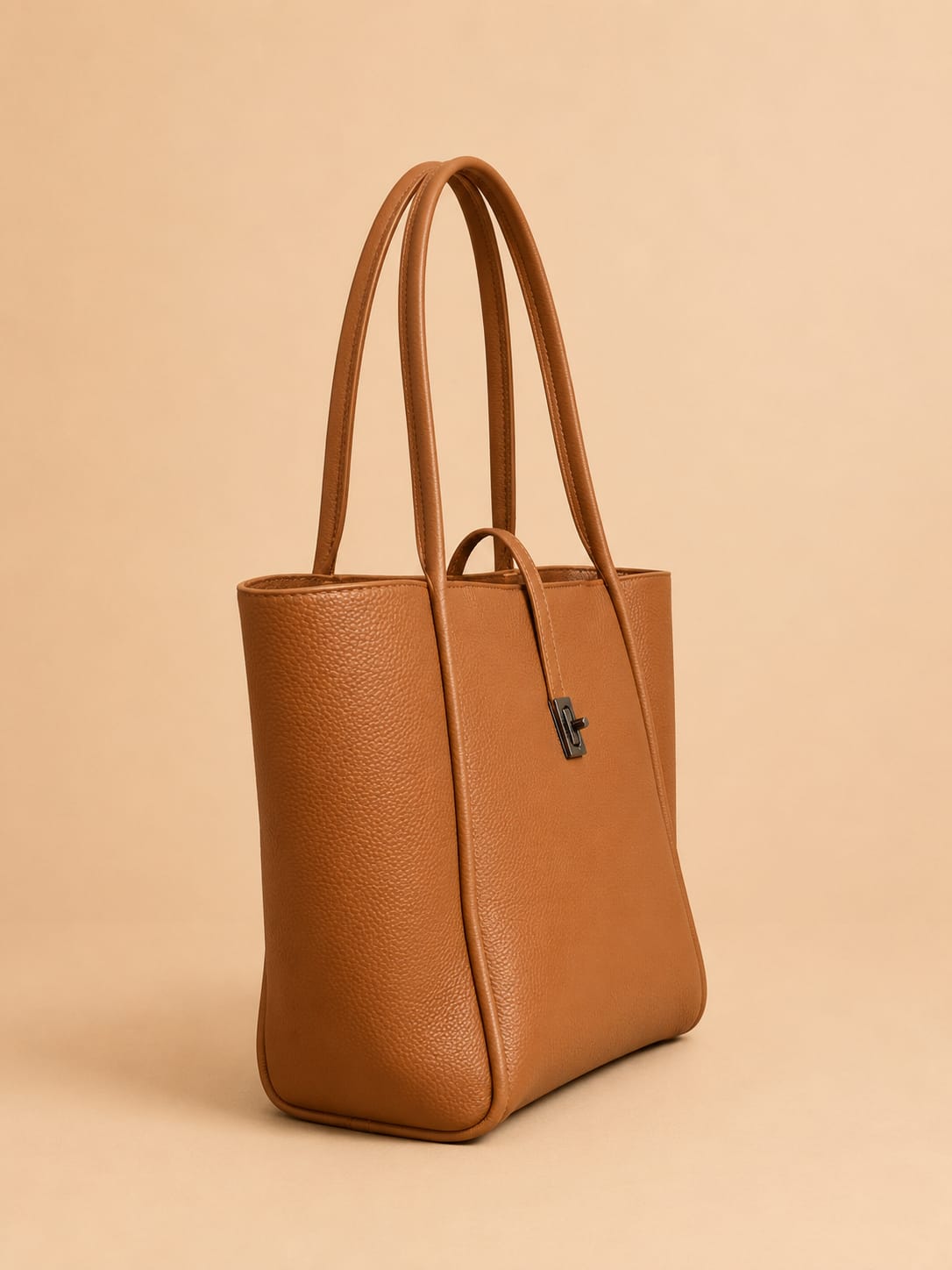 Luna Zip Tote – Light Brown